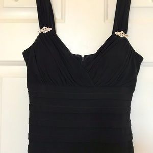Long black fitted dress (Xscape) Size 4